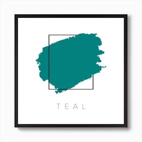 Teal Color Box Art Print