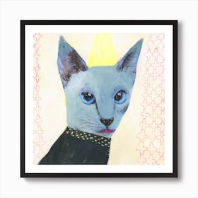 Blue Cat Art Print