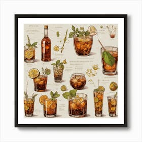 Default Process Of Preparation Of Drinks Aesthetic 0 Art Print