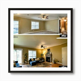 Before And After Photos Of A Room (3) Art Print