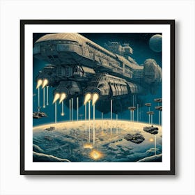 Tytan Class Dreadnought Planetary Invasions Iron Commonwealth Art Print