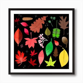 Leaves Square Art Print