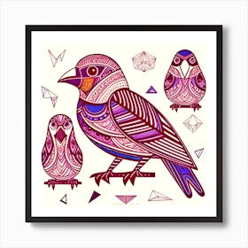 Birds Of A Feather 6 Art Print
