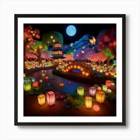 Asian Lanterns Art Print