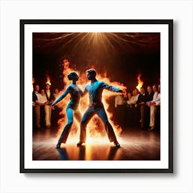 Dancers On Fire 4 Art Print