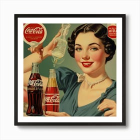 Default Default Vintage And Retro Coca Cola Advertising Aestet 1 (4) Art Print