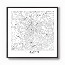 Charlotte Map Art Print