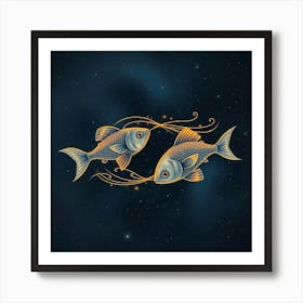 Zodiac Fishes 12 Art Print