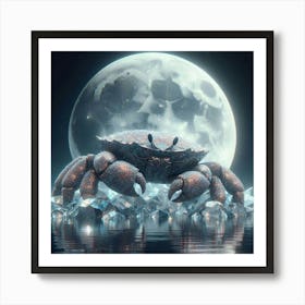 Crab In The Moonlight 37 Art Print