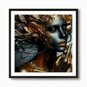 Black And Gold Art Print