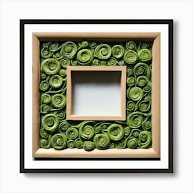 Frame Created From Fiddleheads On Edges And Nothing In Middle (3) Art Print