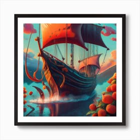 Ship In The Water Art Print