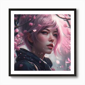 Cherry Blossom Girl Art Print