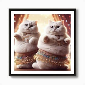 Cat Dancers Art Print