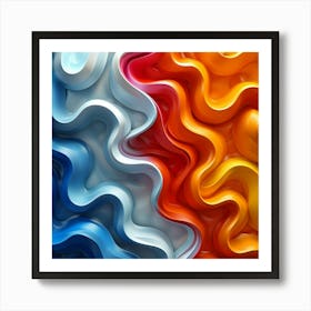 Abstract Abstract Wavy Abstract Background Art Print