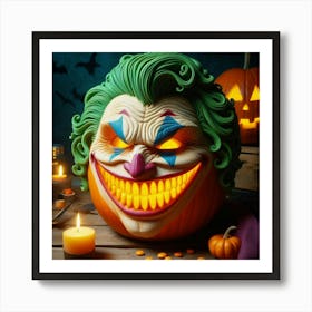 Joker Pumpkin 2 Art Print