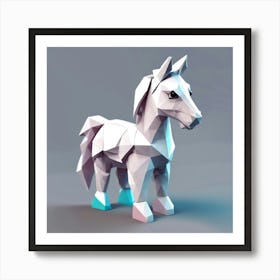 Polygonal Horse Art Print