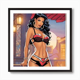 Comics girl femme fatale Art Print