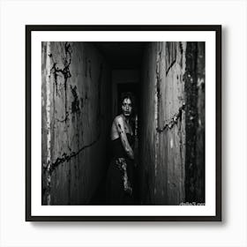 Hiding between the walls  Art Print