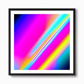 Abstract Rainbow Rays Art Print