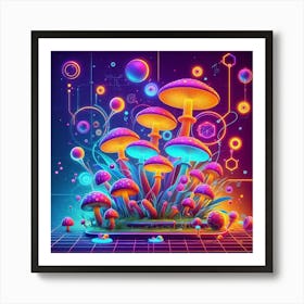 Psychedelic Mushroom Art Art Print