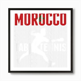 Morocco Table Tennis Fans Jersey Moroccan Flag Ping Pong 1 Art Print