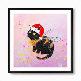 Pink Santa Art Print