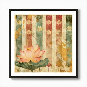 Wesak Banner Texture Featuring Buddhist Prayer F Art Print