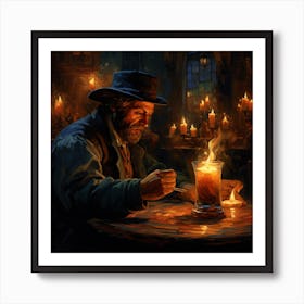 Man At A Bar Art Print