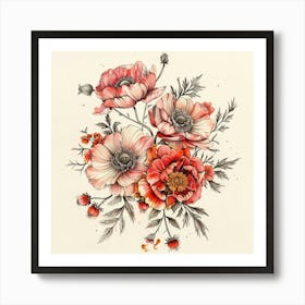 Flower Bouquet Art Print