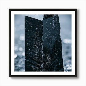 Black Quartz Crystal Art Print