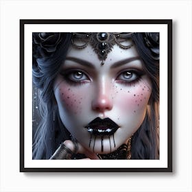 Gothic Beauty 1 Art Print