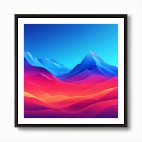 Abstract Mountain Landscape 7 Art Print