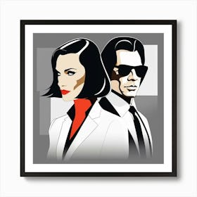 pulp fiction john travolta and uma thurman 1 Art Print