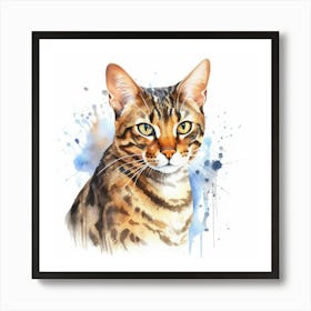 Bengal Spotted Cat Portrait 1 Art Print