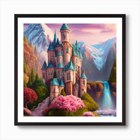 A beautiful and wonderful castle in the middle of stunning nature 6 Art Print