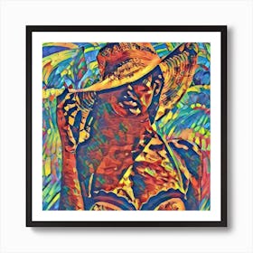 Woman In A Hat Art Print