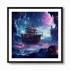 Ship In The Sea 1 Art Print