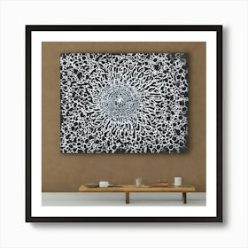 Black And White Abstract Painting Art Print