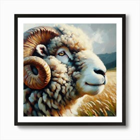 Suffolk Ram Art Print