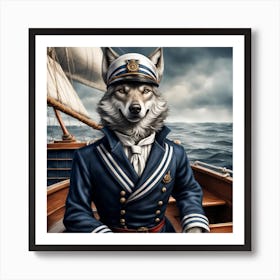 Sailor Wolf Art Print