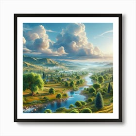 Landscape Painting 1 Art Print