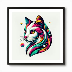 Colorful Cat 4 Art Print