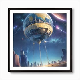 Meta - Artificial Planet Earth Art Print