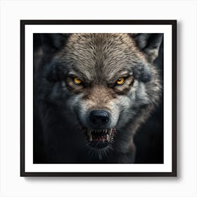 Wolf In The Dark 1 Art Print