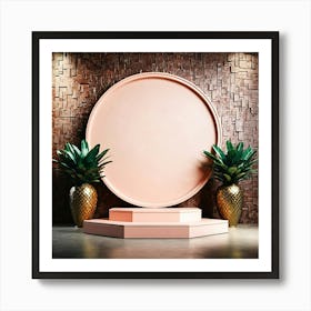 Stage With Pineapples Art Print