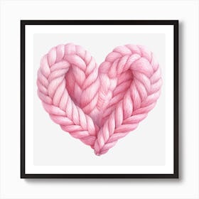 Heart Of Pink Yarn 1 Art Print