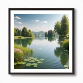 Lake - Lake Stock Videos & Royalty-Free Footage 1 Art Print