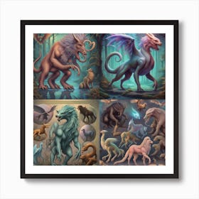 Monsters Of The Forest Art Print