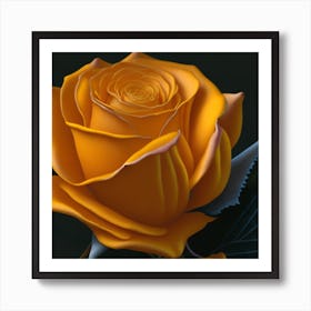 Orange Rose 1 Art Print